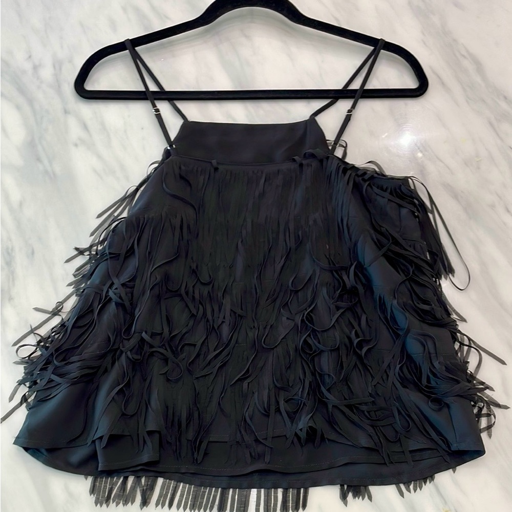 Playful Guess Black Fringe Camisole Top - Picture 2 of 9